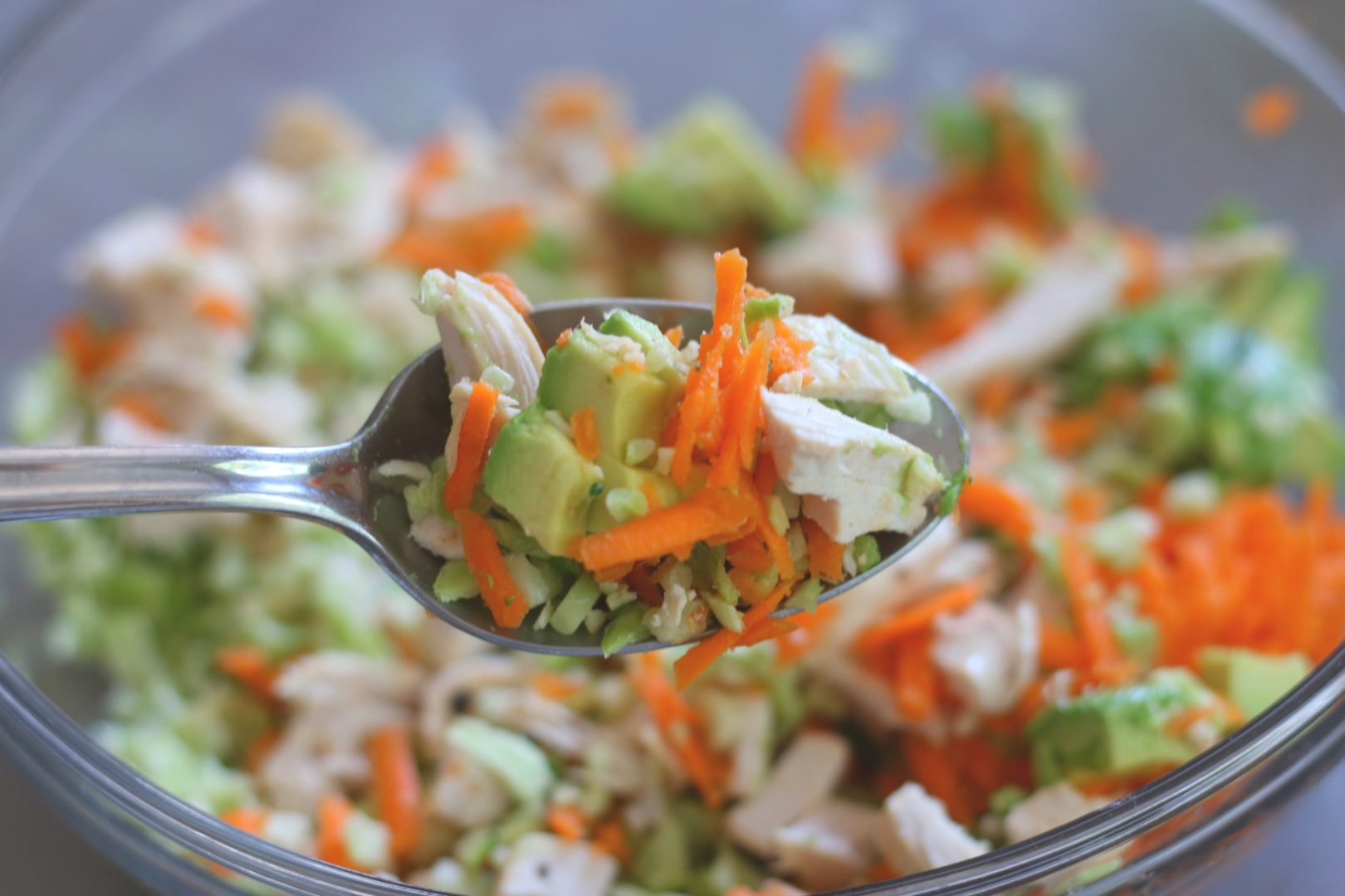 Carrot Ginger Chopped Chicken Salad 2 - GrabSomeJoy.com