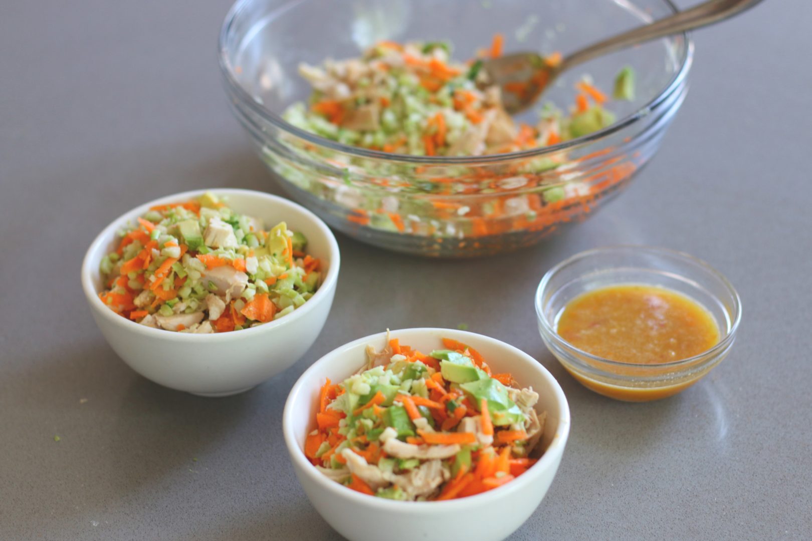 Carrot Ginger Chopped Chicken Salad 3 - GrabSomeJoy.com