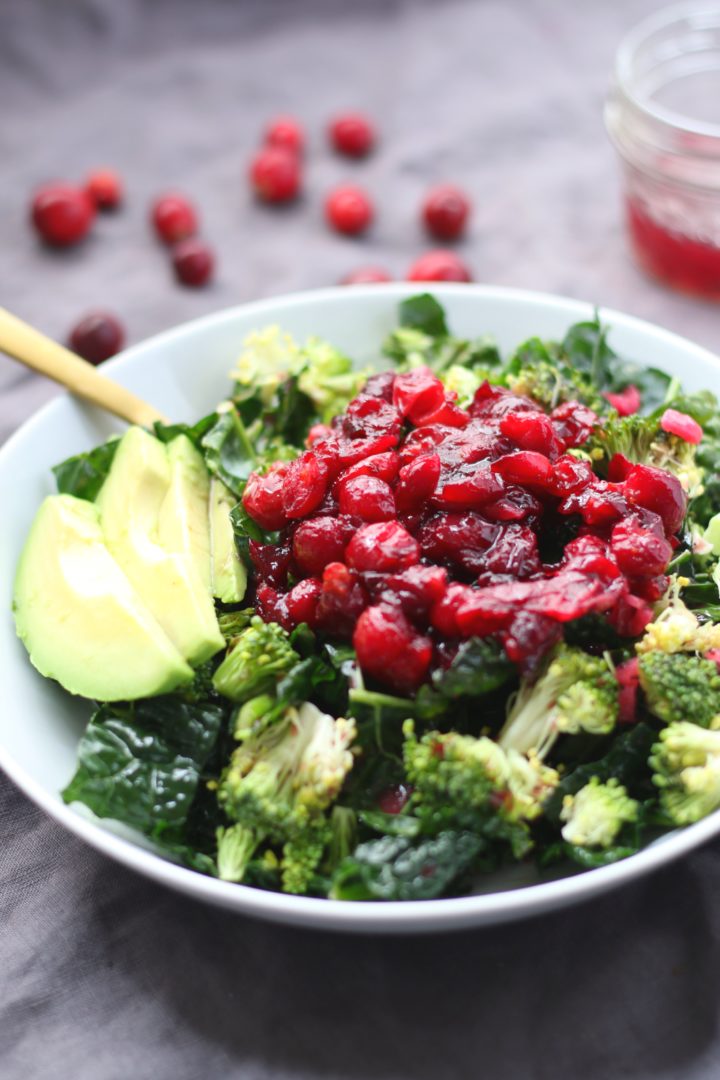 Cranberry Kale Salad-GrabSomeJoy.com