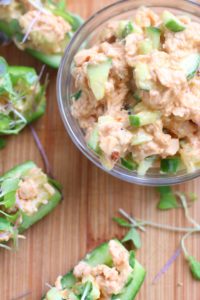 Cucumber Chipotle Tuna Boats