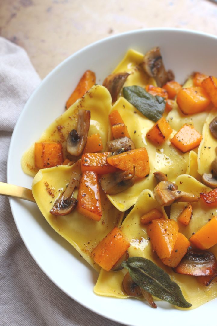 Butternut Squash Ravioli with Sage Browned Butter 