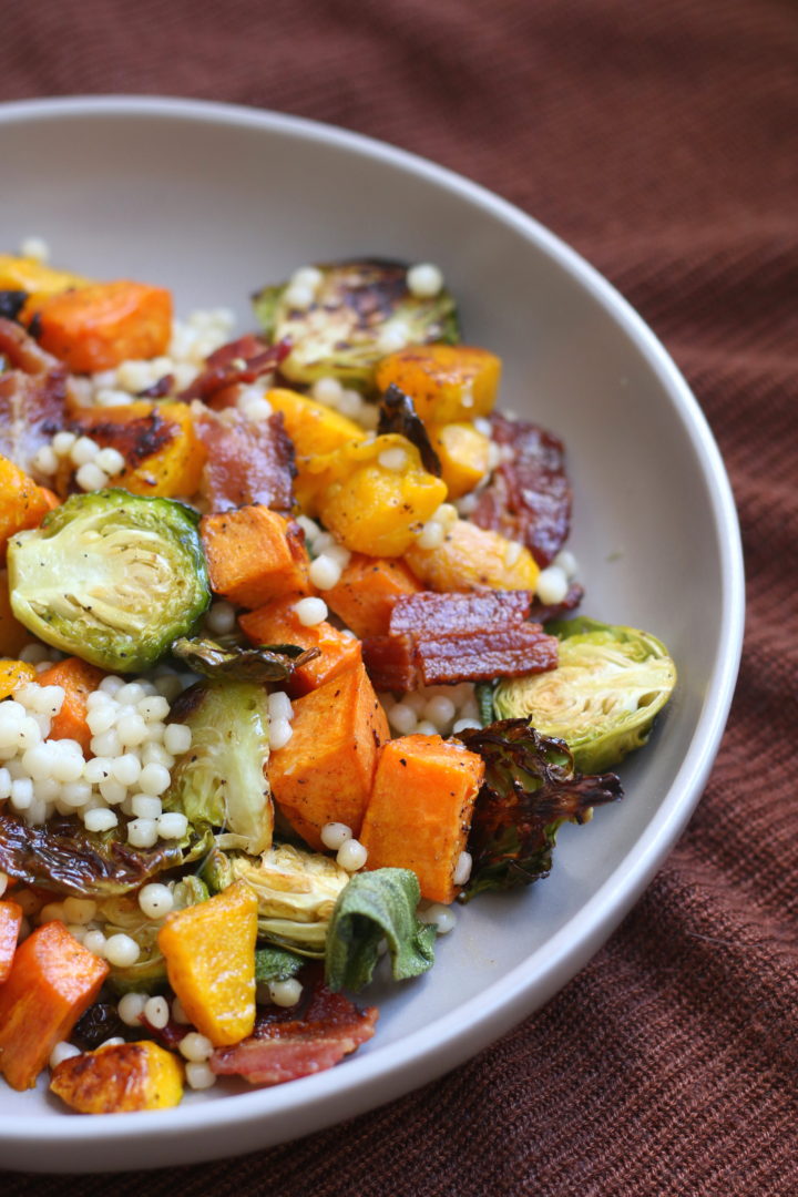 Autumn Sheet Pan Bowl with Pearl Couscous